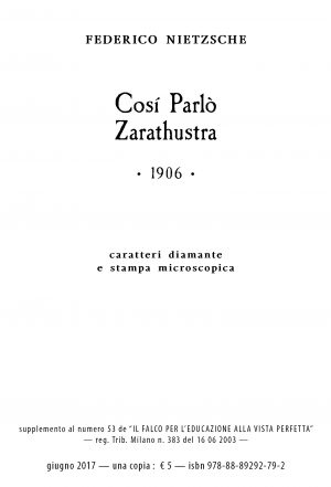 classico «Cosí parlò Zarathustra» (1906)