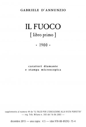 classico «IL FUOCO — libro primo» (1900)